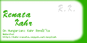 renata kahr business card